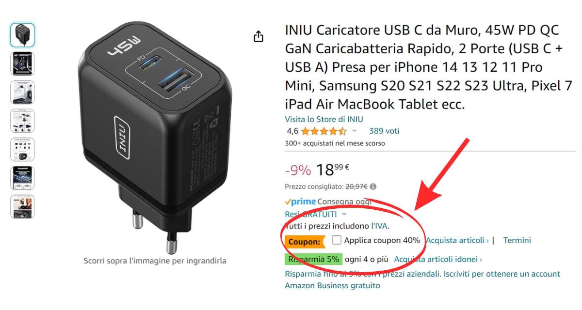 solo-11e-questo-caricatore-usb-2-uscite-occasionissima-amazon-coupon