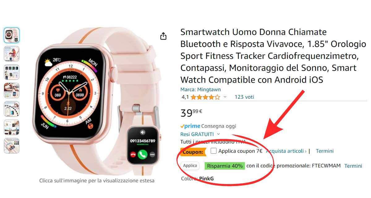 solo-16e-smartwatch-vivavoce-per-chiamate-amazon-coupon