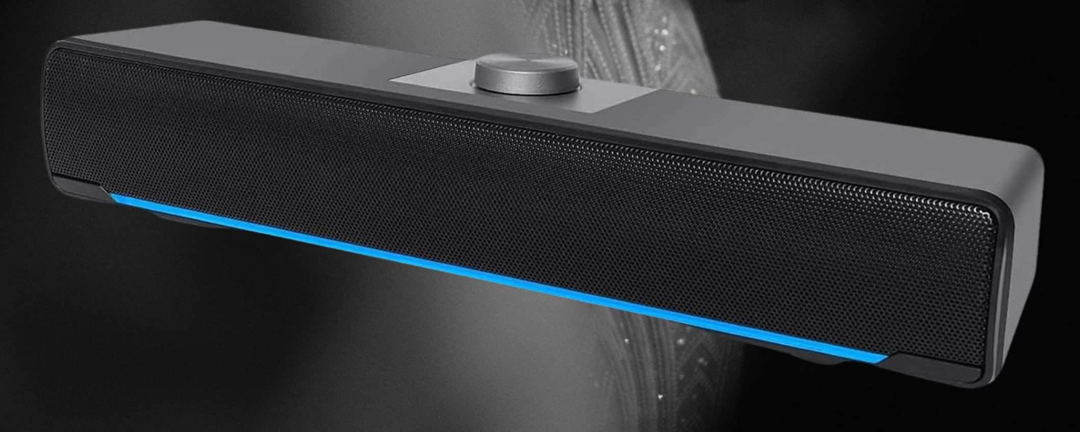 Soundbar compatta a 23€: audio al TOP, prezzo RIDICOLO su Amazon