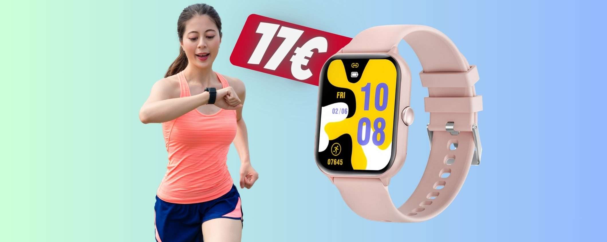 Sport e risposte alle chiamate dal polso con questo smartwatch a 17€