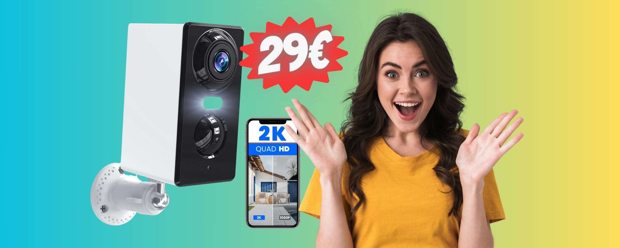 Videocamera di sorveglianza a un PREZZO RIDICOLO, solo 29€