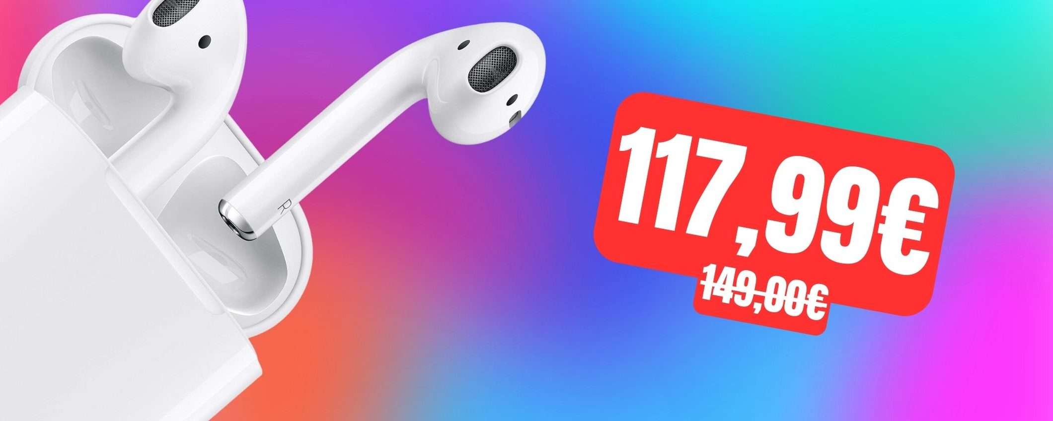 Apple AirPods 2 in OTTIMO SCONTO su Amazon (-21%)