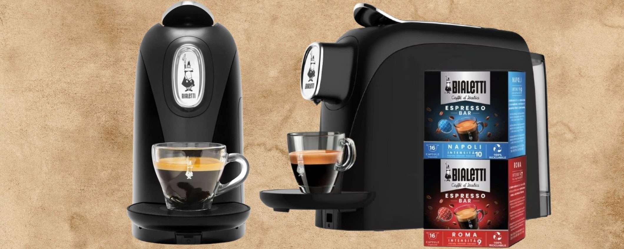 Bialetti Mignon a 72€ con capsule in OMAGGIO: macchina da caffè ECCELLENTE