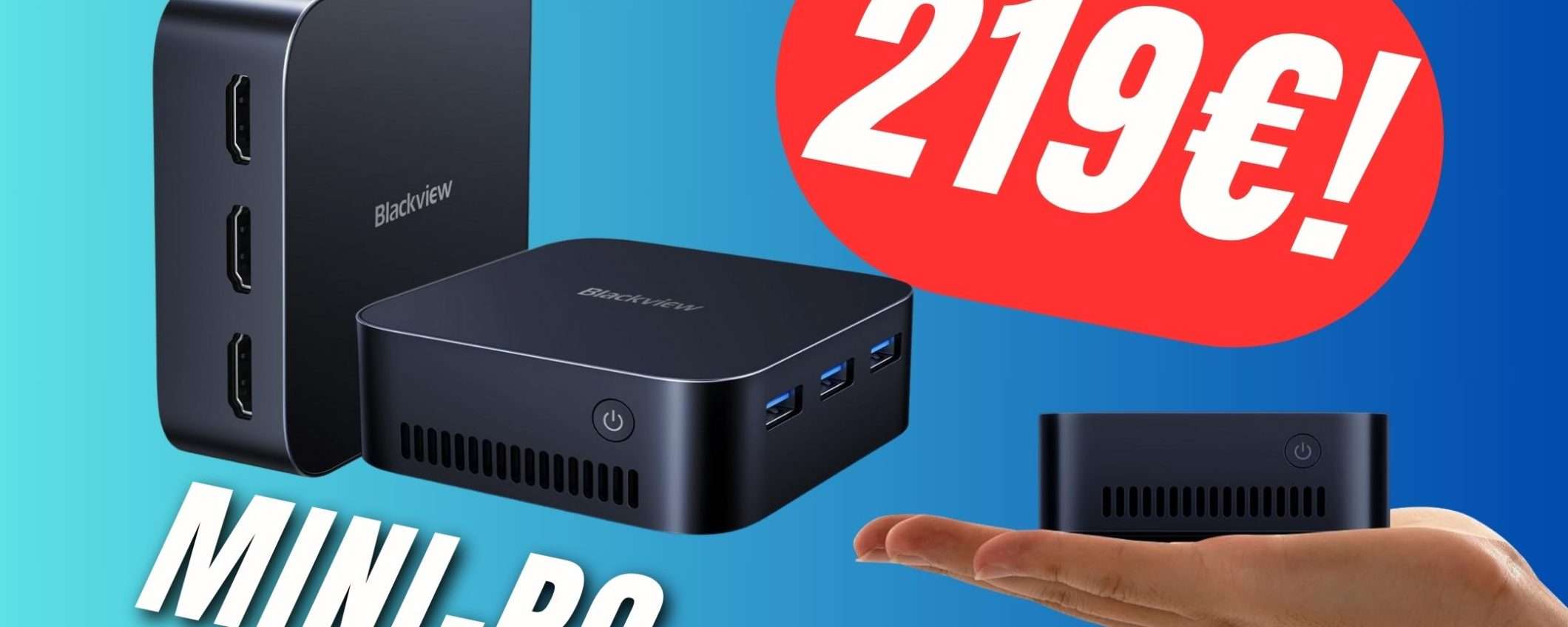 Il Mini-PC con 512GB di Memoria e 16GB di RAM crolla a soli 219€!