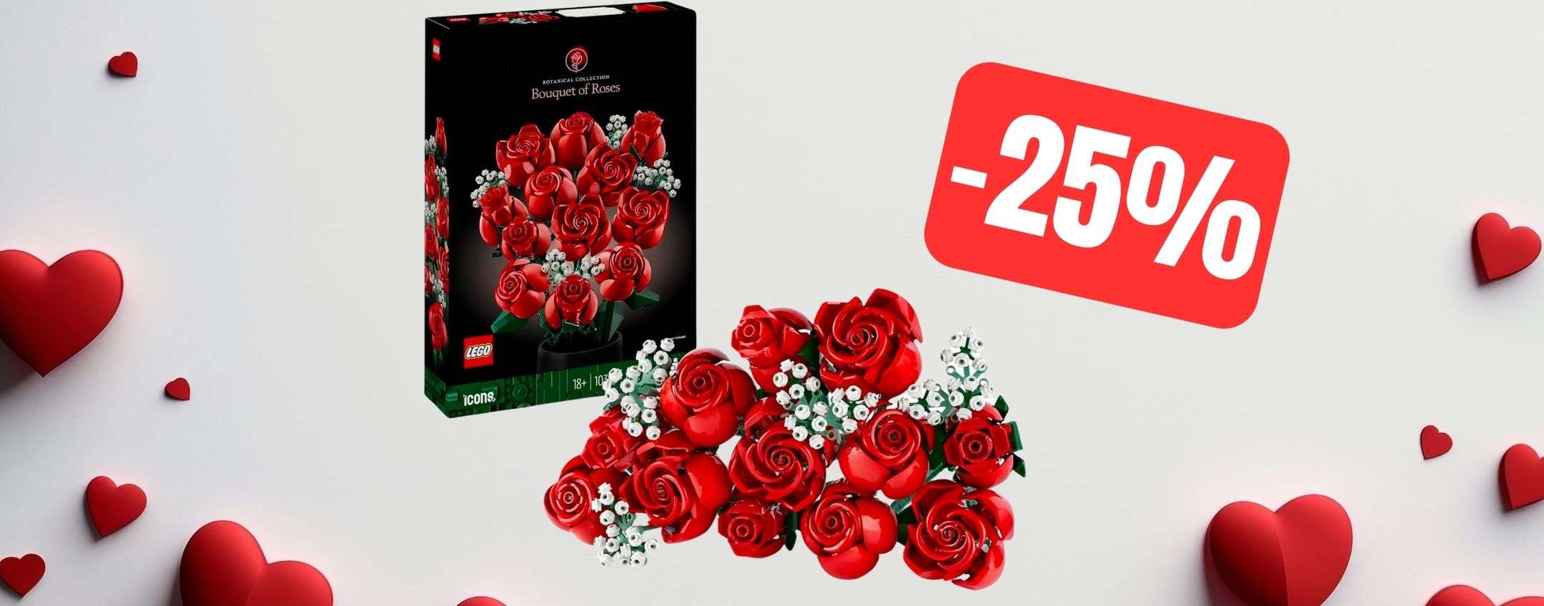 Il LEGO Bouquet di Rose CROLLA di prezzo in tempo per San Valentino (-25%)