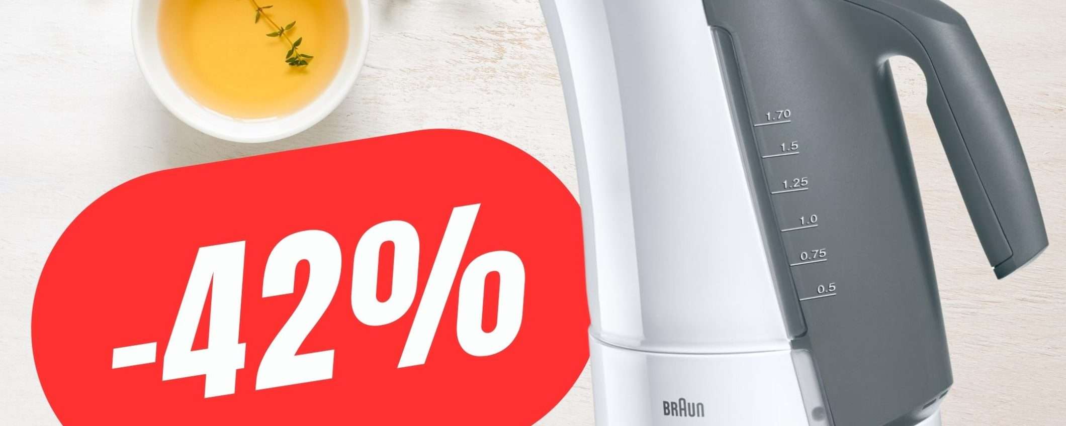 FAI PRESTO: Il Bollitore Elettrico Braun è SCONTATISSIMO del 42%!