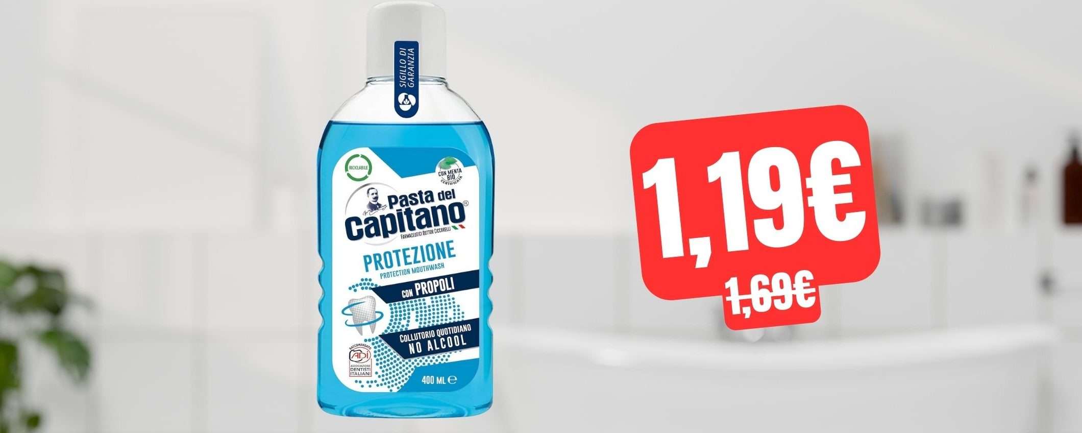 Collutorio Pasta del Capitano: su Amazon è a PREZZO SCORTA (-30%)