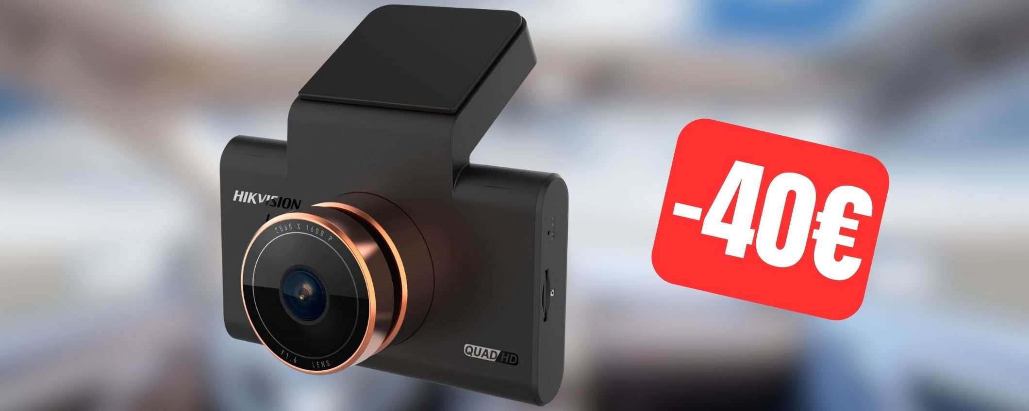 Dash Cam per Auto 1600p: subito 40€ di sconto su Amazon con questo coupon