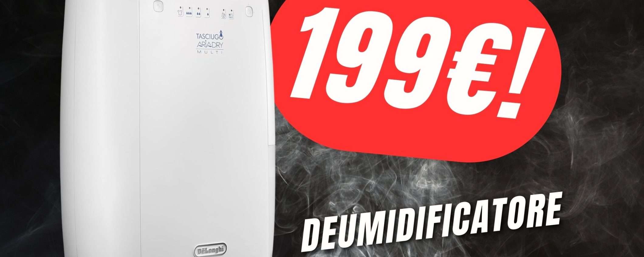 Elimina l'umidità con il Deumidificatore De'Longhi a 109€ in MENO!