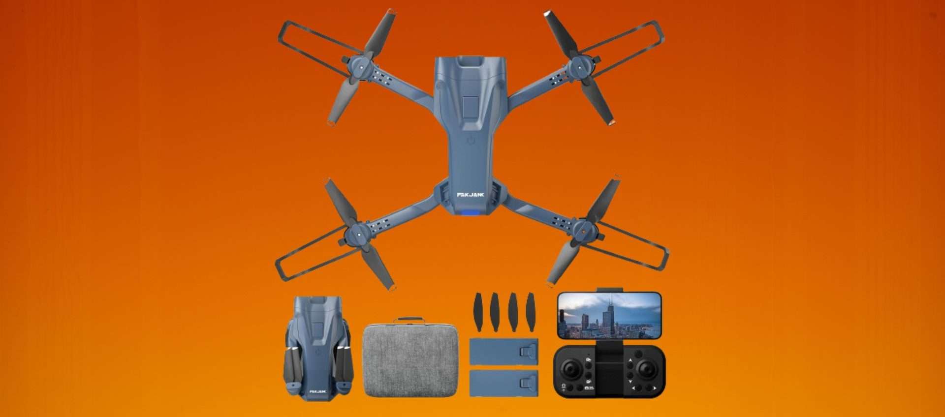 Drone con telecamera 1080p in super offerta: risparmi il 40%