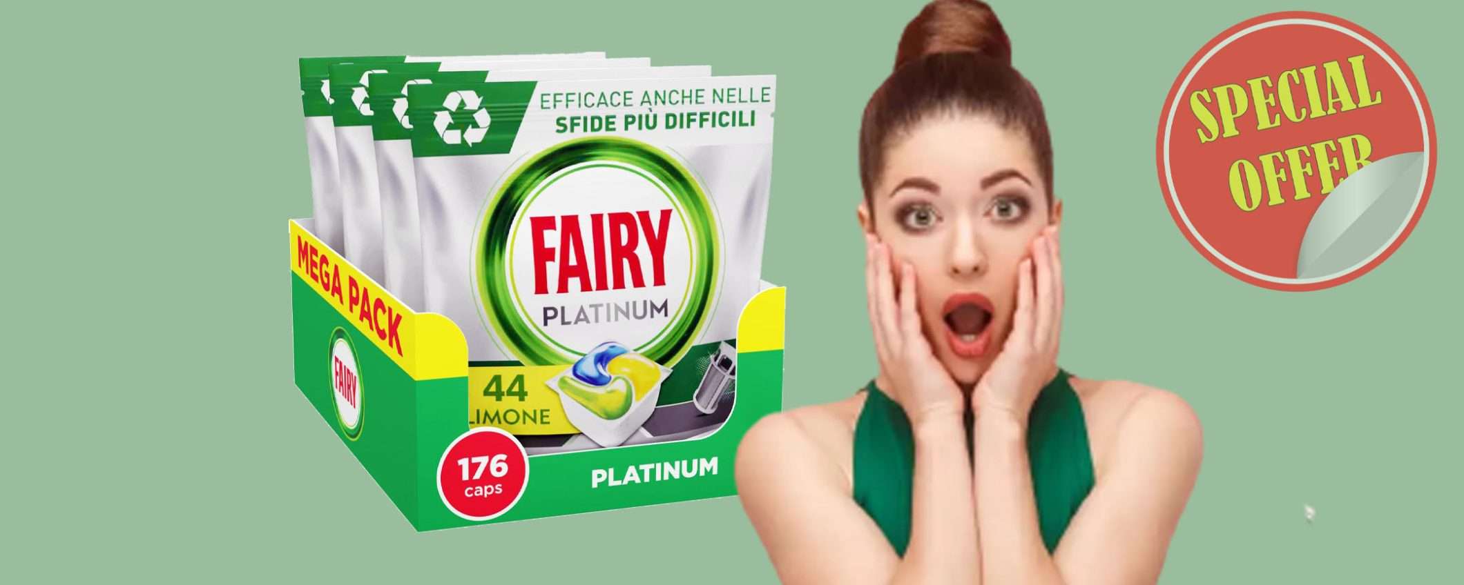 Fairy Platinum (176 capsule) al prezzo PICCOLISSIMO (-27%)