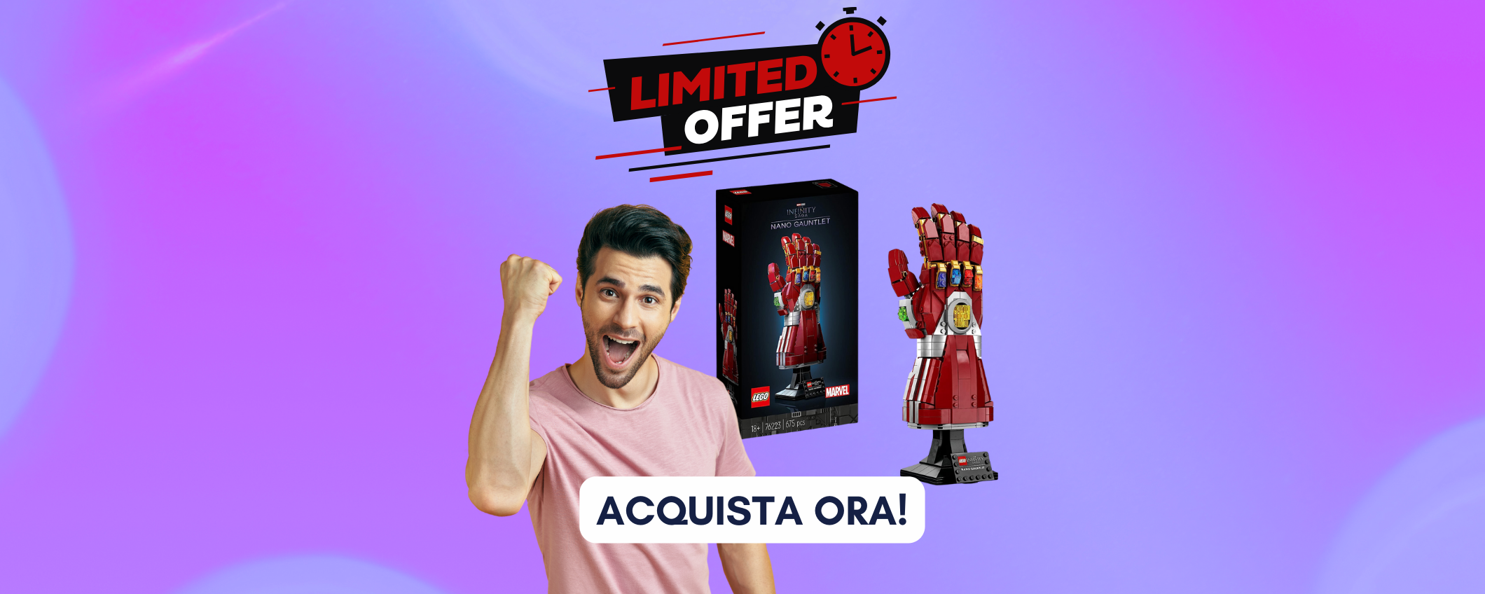 Guanto dell'Infinito di Iron Man: regalo perfetto per San Valentino in sconto del 15%!