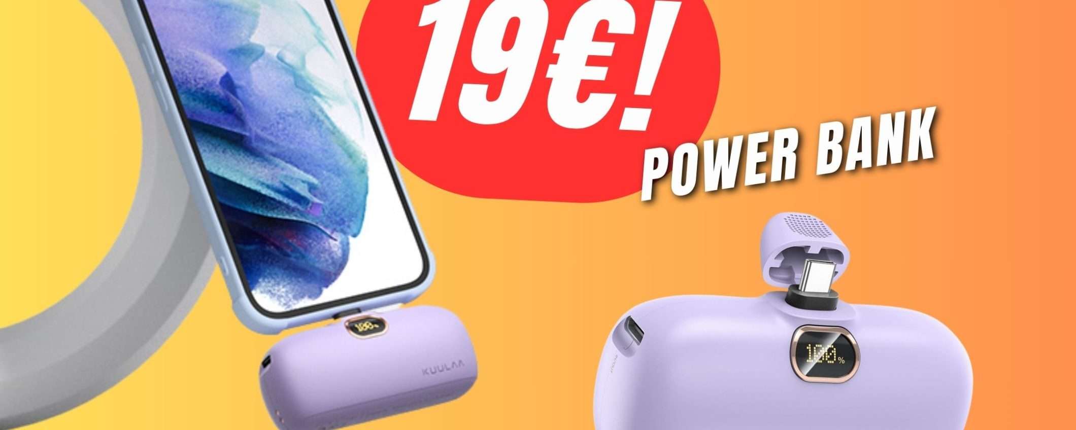 Il Power Bank che si collega sotto lo smartphone costa solo 19€!