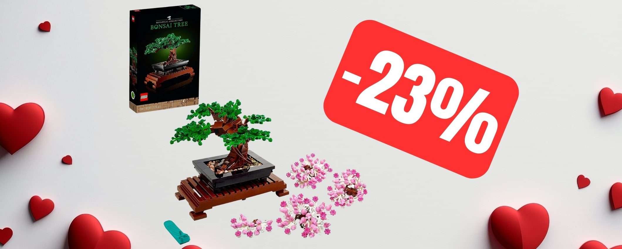 Il LEGO Bonsai è in OFFERTA SPECIALE Amazon per San Valentino (-23%)