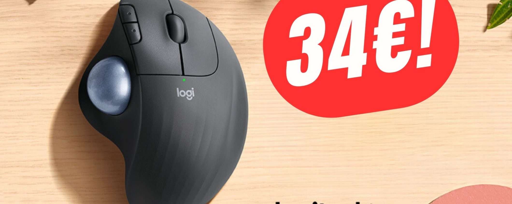 Logitech Ergo è un Mouse con Trackball, Senza Fili e in forte RIBASSO