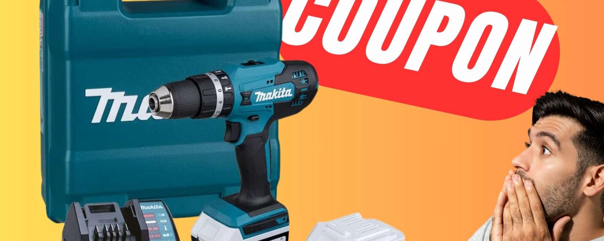 Il Trapano-Avvitatore di Makita crolla a soli 121€ col COUPON ESCLUSIVO