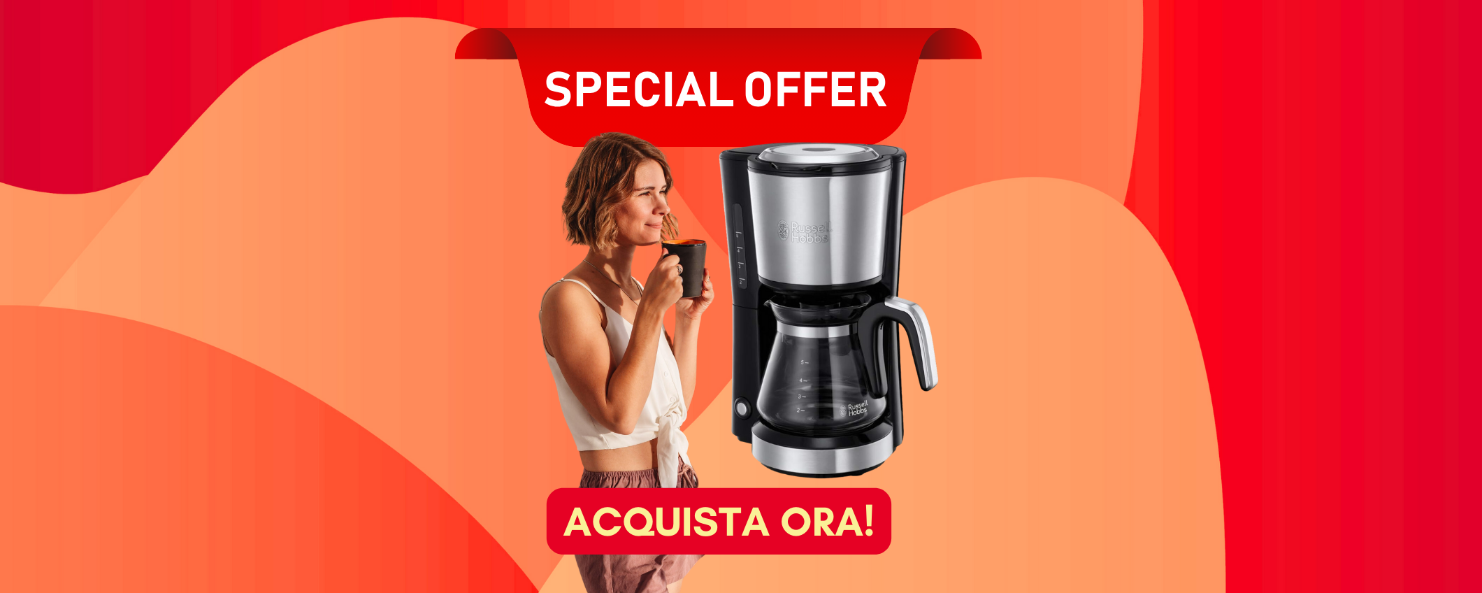 Macchina per il caffè americano Russell Hobbs in SCONTO del 21%