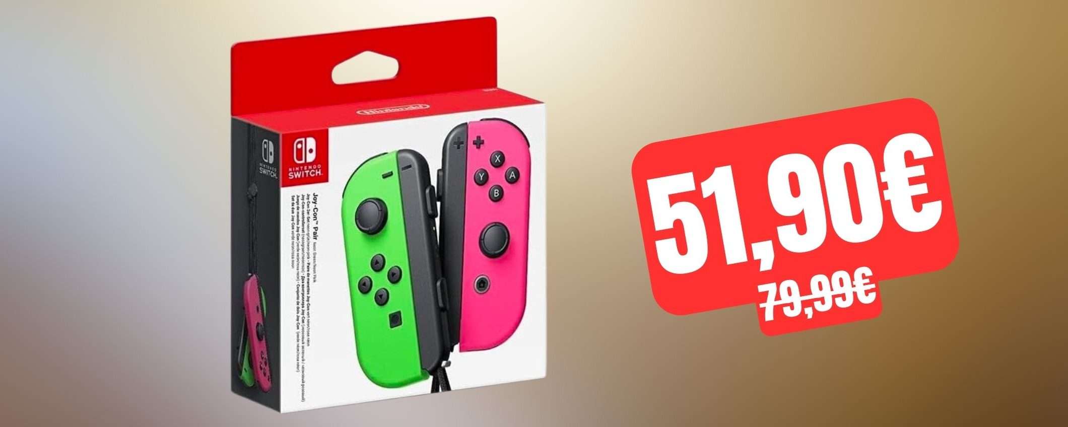 I Joy-Con verde e rosa per Nintendo Switch in SUPER SCONTO su Amazon