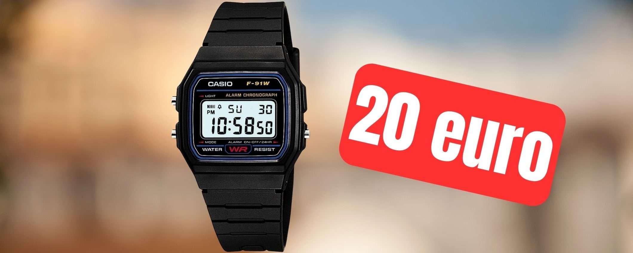 Casio F-91W: l'orologio unisex vintage ti costa solo 20 euro su eBay