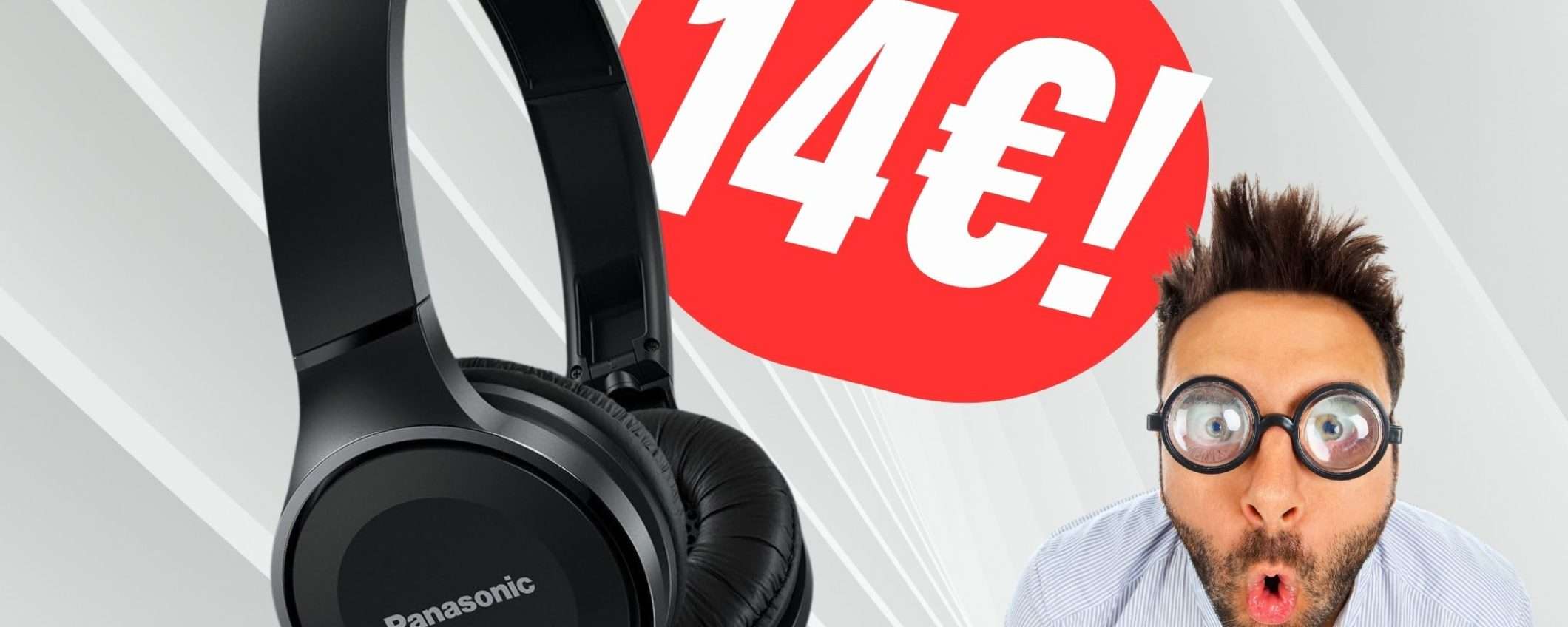 Queste cuffie Panasonic sono Pieghevoli e costano 14€ con lo SCONTO!