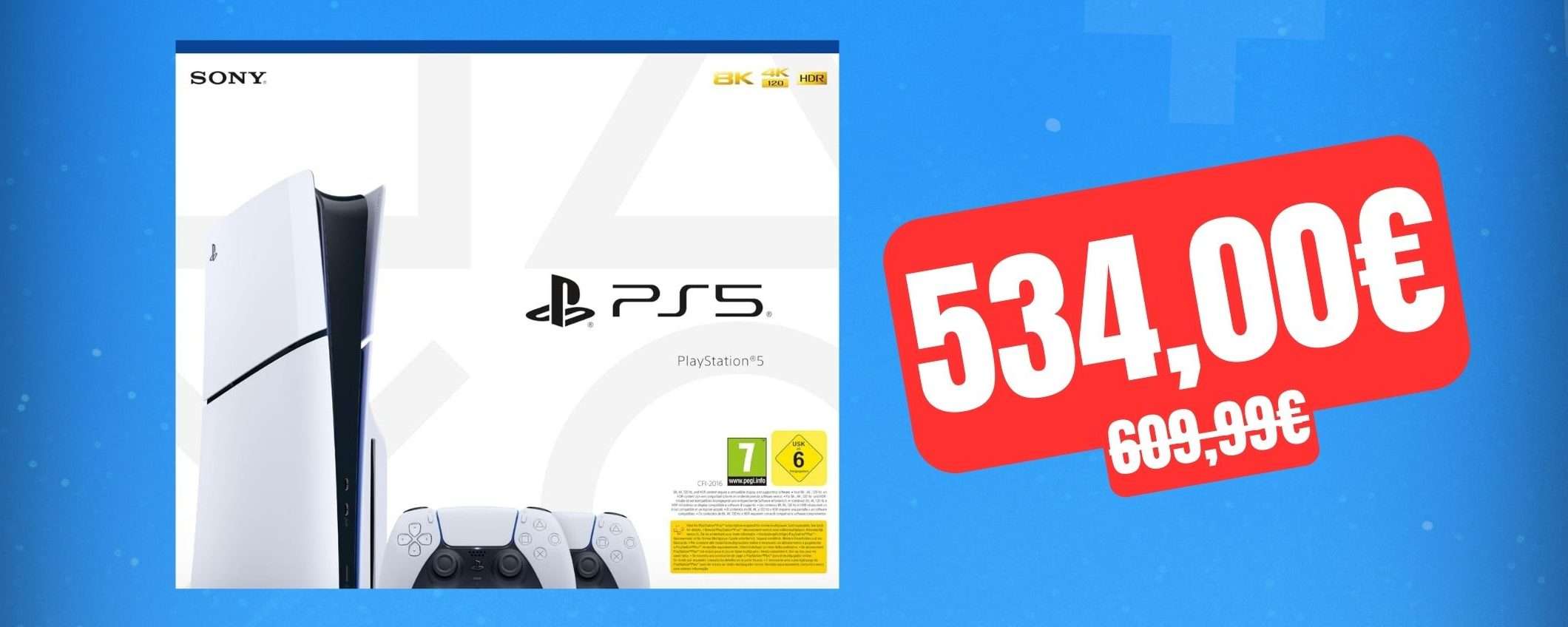PlayStation 5 Slim: il bundle con 2 DualSense è in SCONTO su Amazon