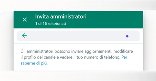 come aggiungere amministratori al canale su WhatsApp Web: