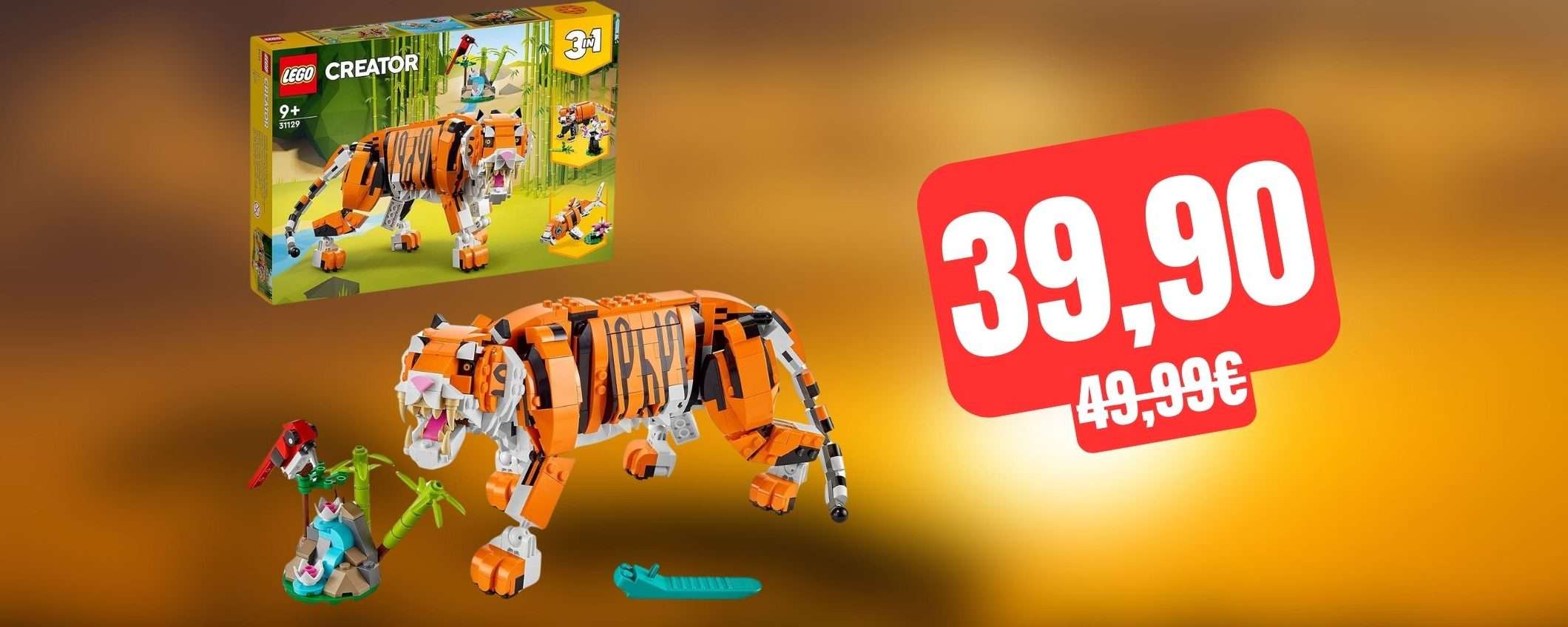 Tigre giocattolo LEGO 3-in-1: un fantastico set in offerta su Amazon