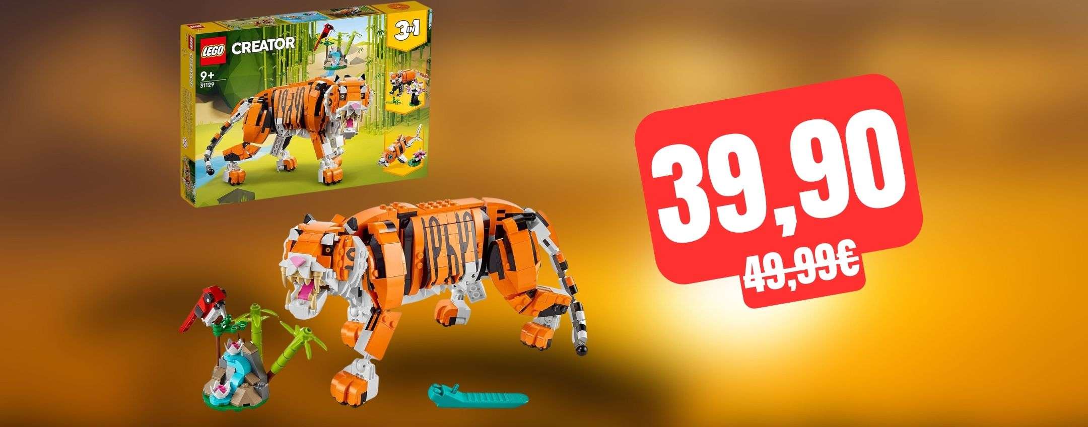 Tigre giocattolo LEGO 3-in-1: un fantastico set in offerta su