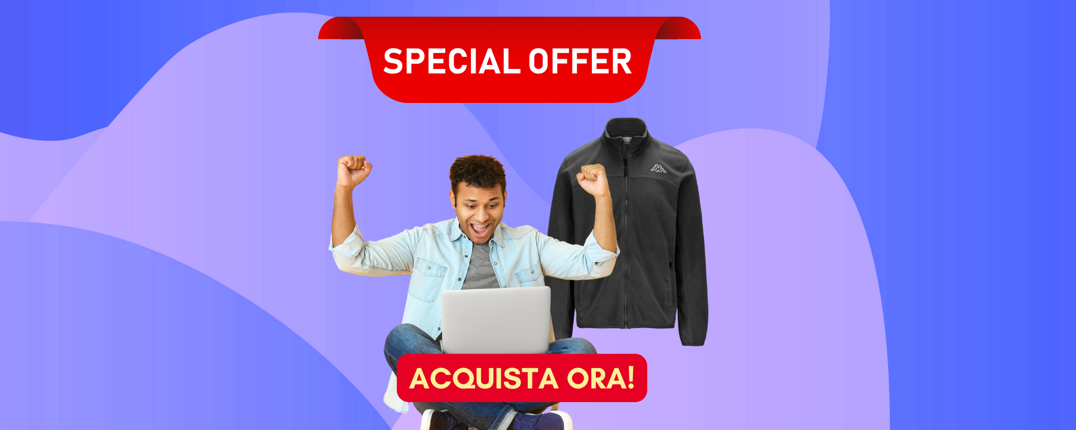 Giacca Kappa Fleece Wind: più colori in sconto del 50%!