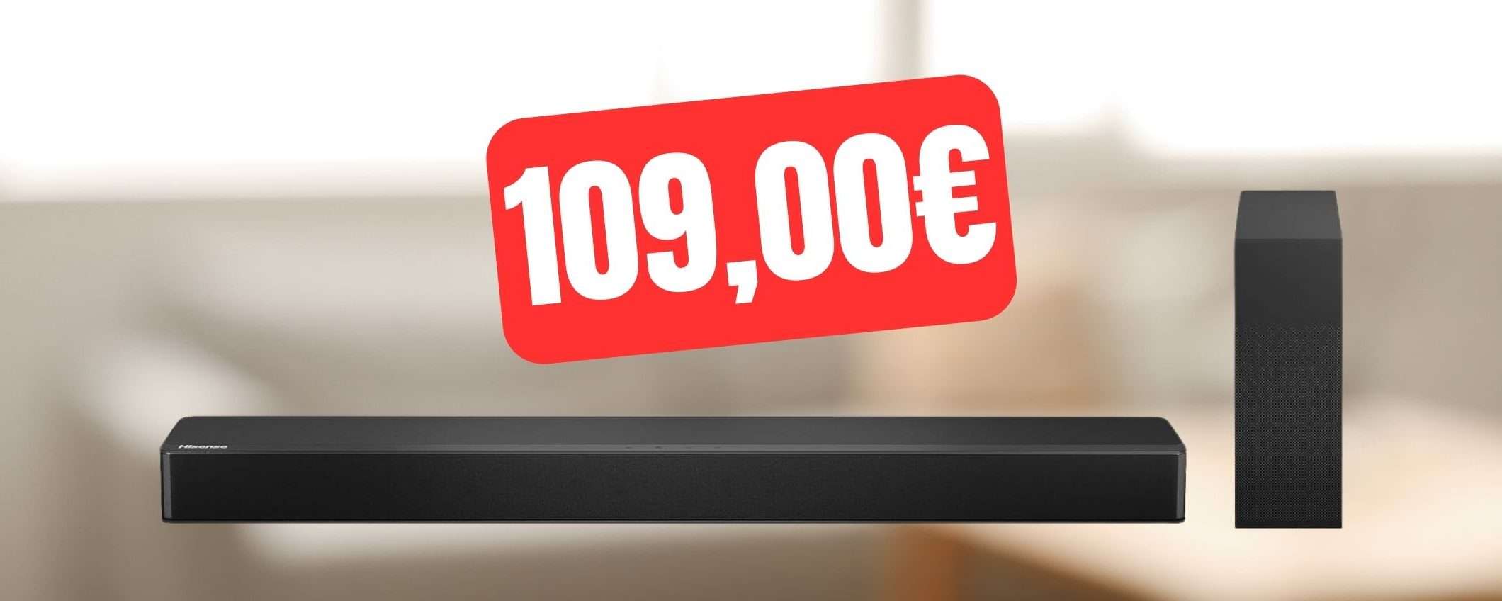 Soundbar Hisense 240W 2.1: su Amazon ti bastano 109 euro (offerta)