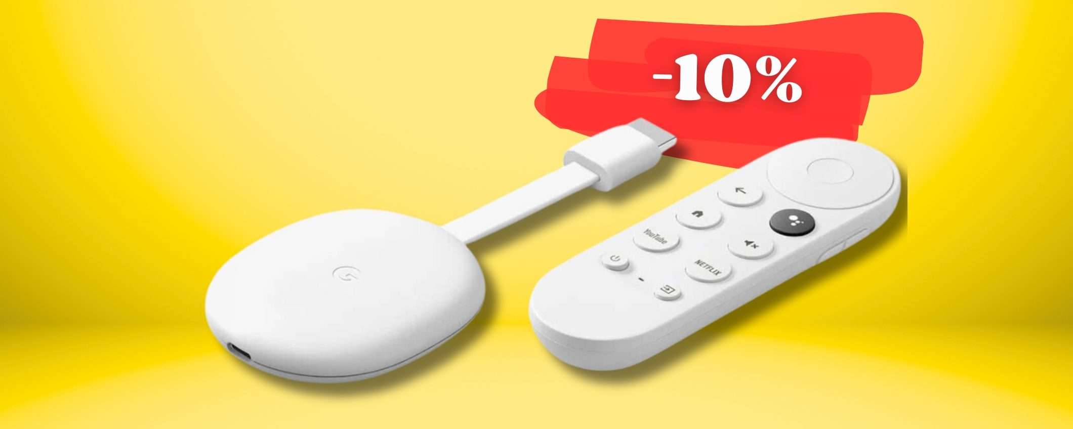 Chromecast HD per far rinascere il televisore: con Google TV (-10%)