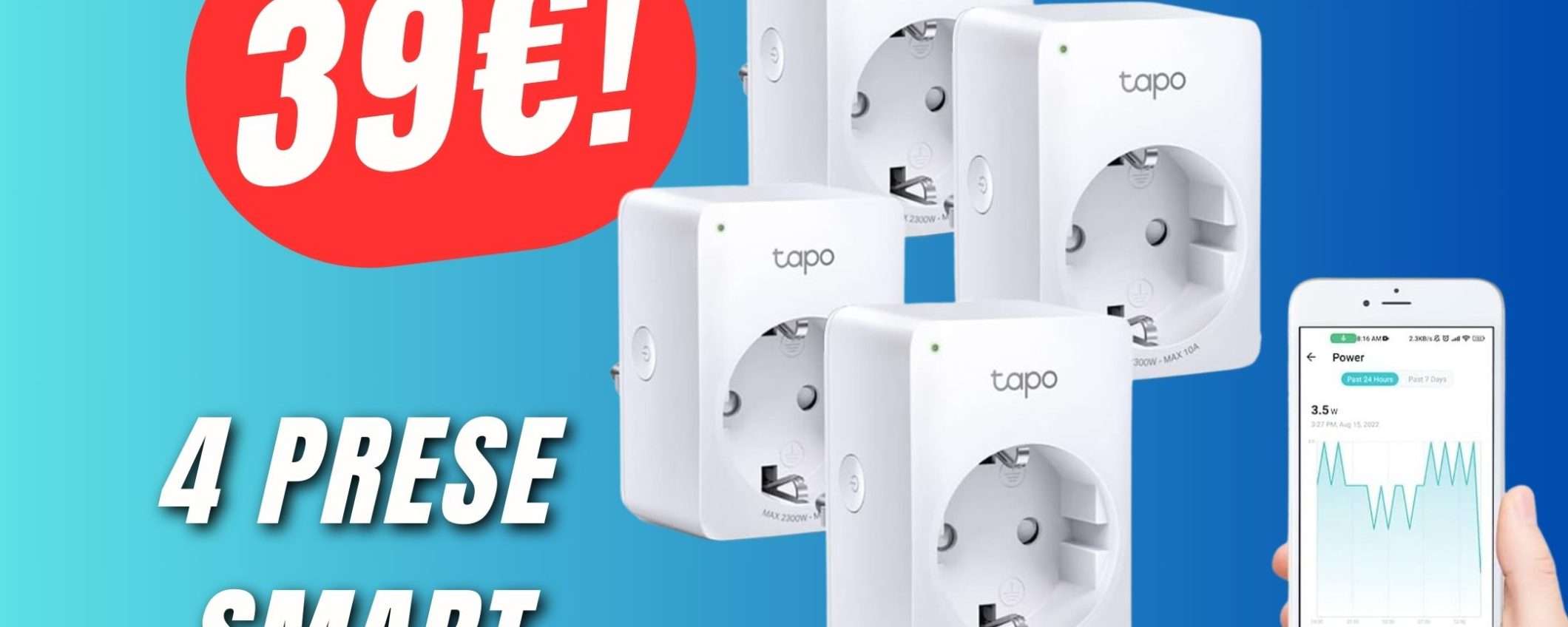 4 Prese elettriche Smart a soli 39€? È la nuova OFFERTA Amazon!