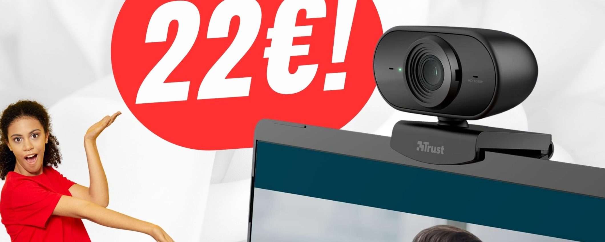 Paga solo 22€ la Webcam Full HD di Trust!