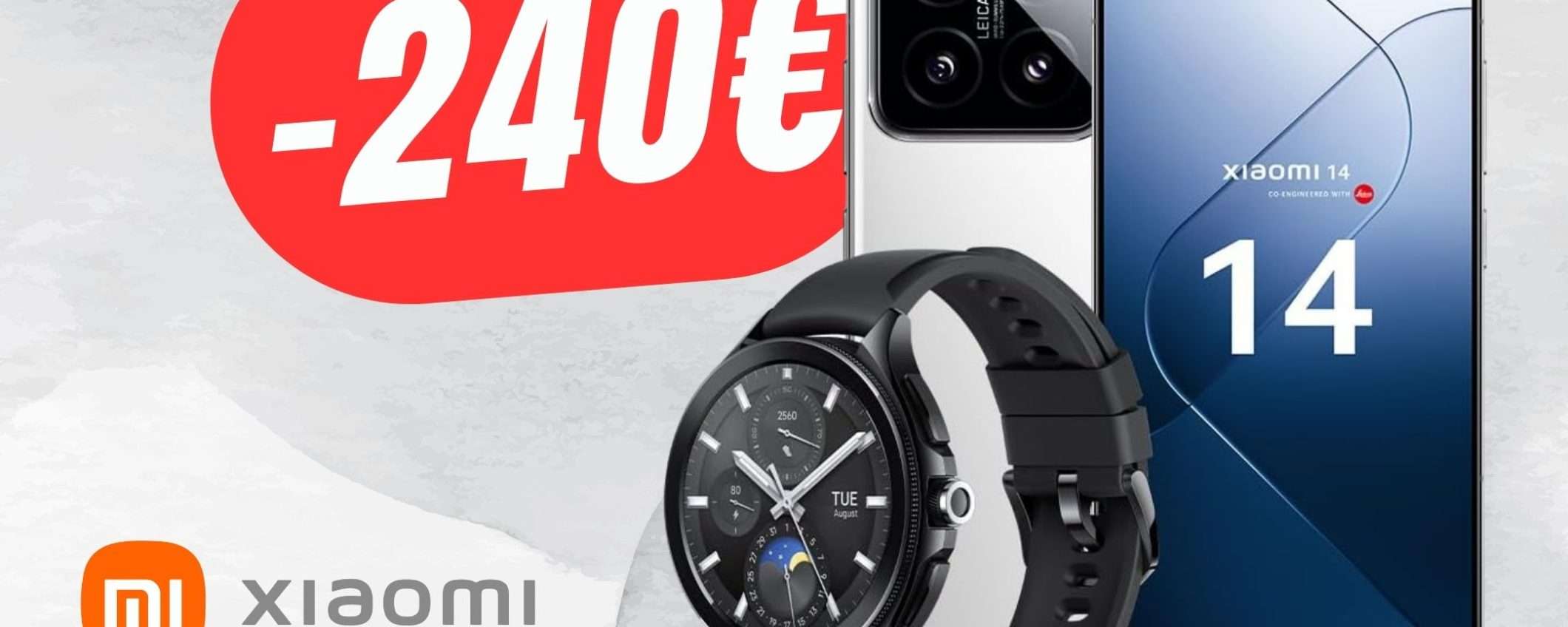 COMBO FOLLE: Xiaomi 14+Xiaomi Watch 2 Pro a 249€ IN MENO!