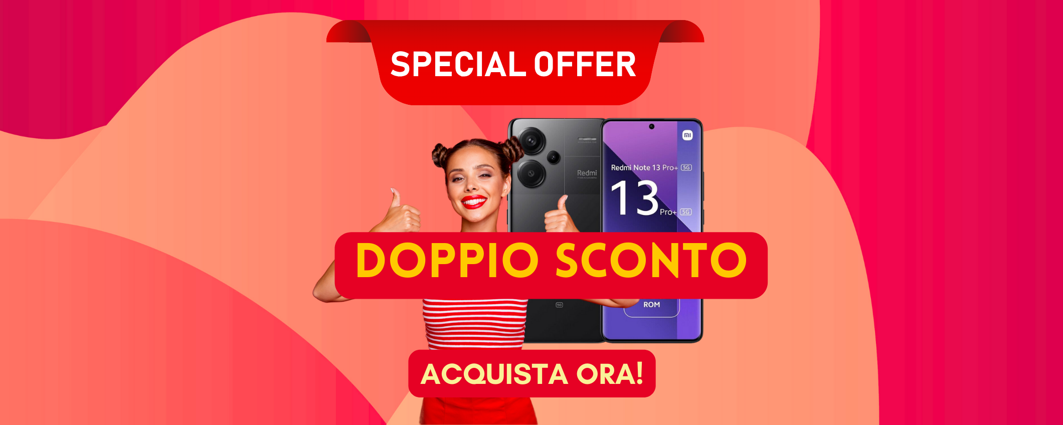 Xiaomi Redmi Note 13 Pro+ in sconto del 32% + 15€ su eBay!