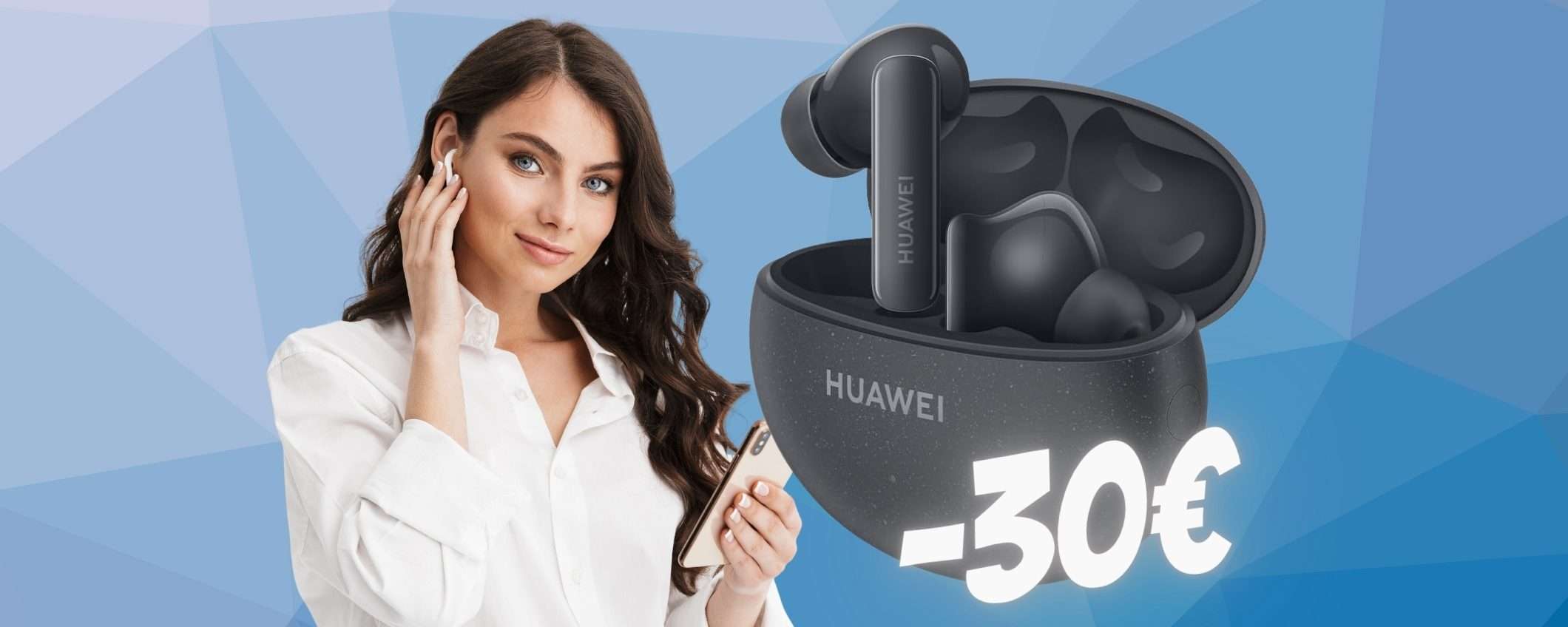 Auricolari wireless HUAWEI FreeBuds 5i su Amazon a 30€ in MENO