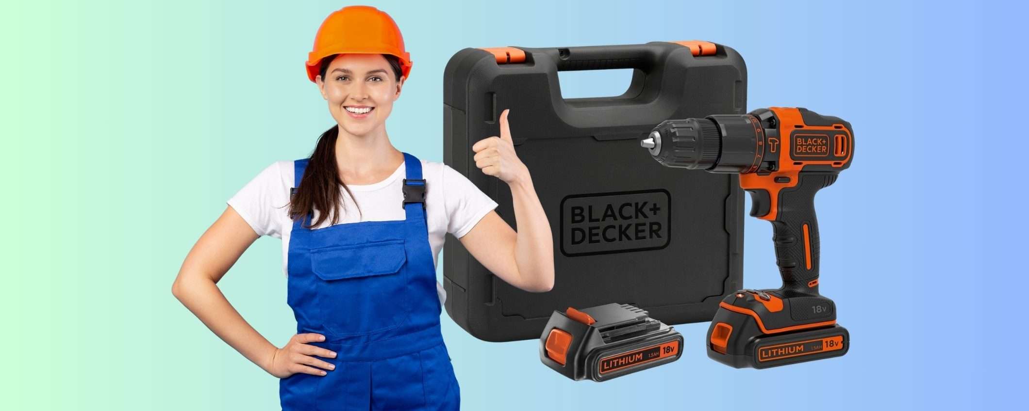 Black+Decker: epico Trapano Avvitatore a percussione in SCONTO su eBay