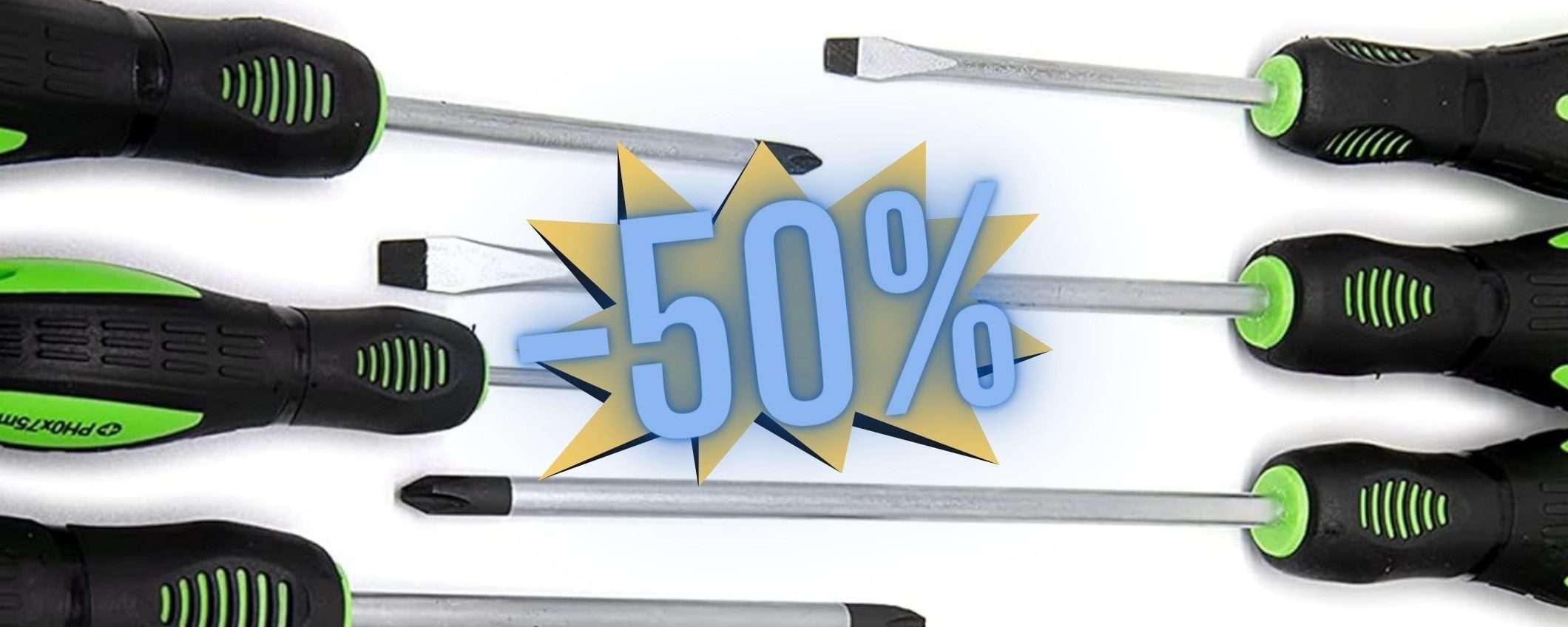 Cacciaviti PROFESSIONALI con sconto 50%: kit di 9 con custodia a 13,99€