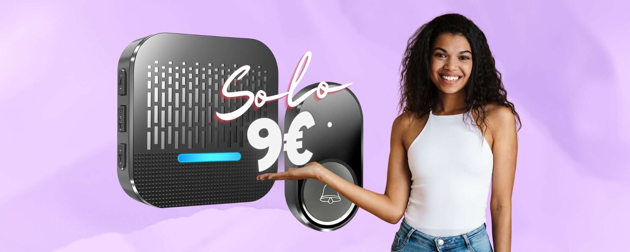 Campanello WiFi impermeabile con 55 suonerie su Amazon a SOLI 9€