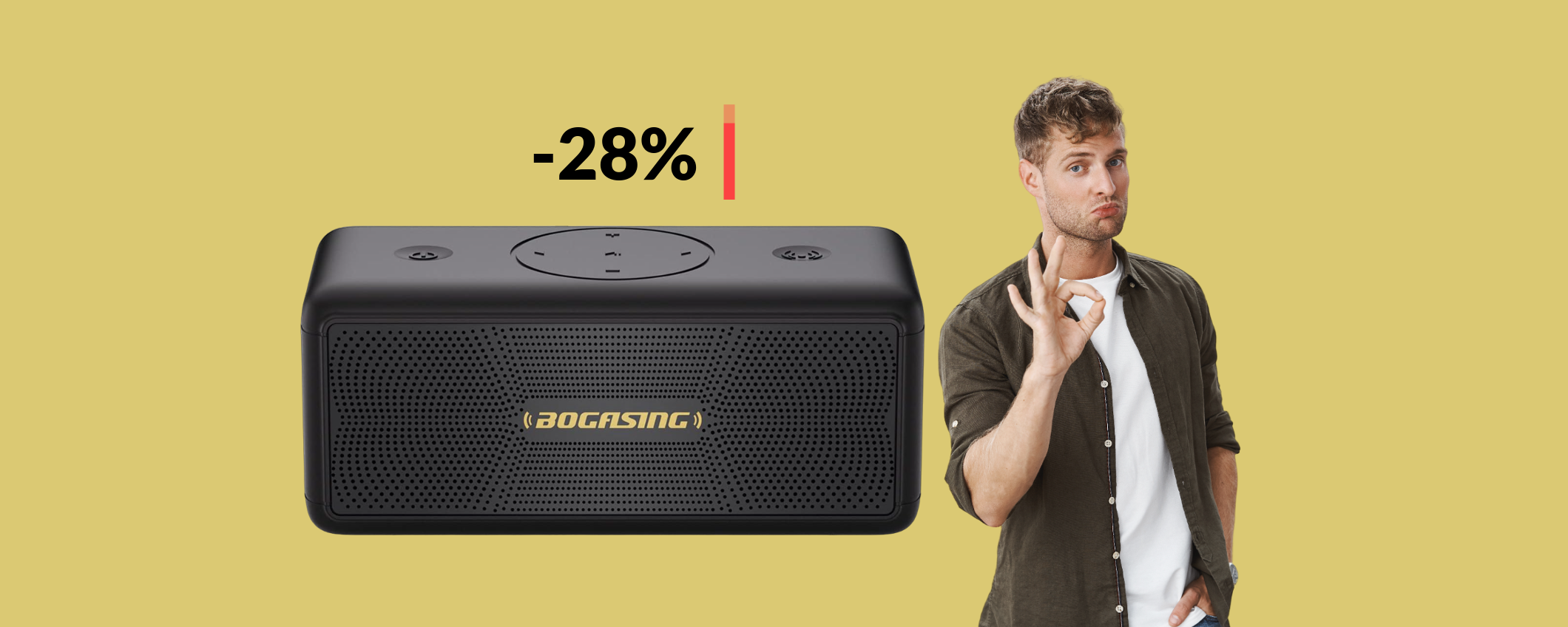 Cassa Bluetooth con bassi ASSURDI: dura 30 ore e bastano 52€