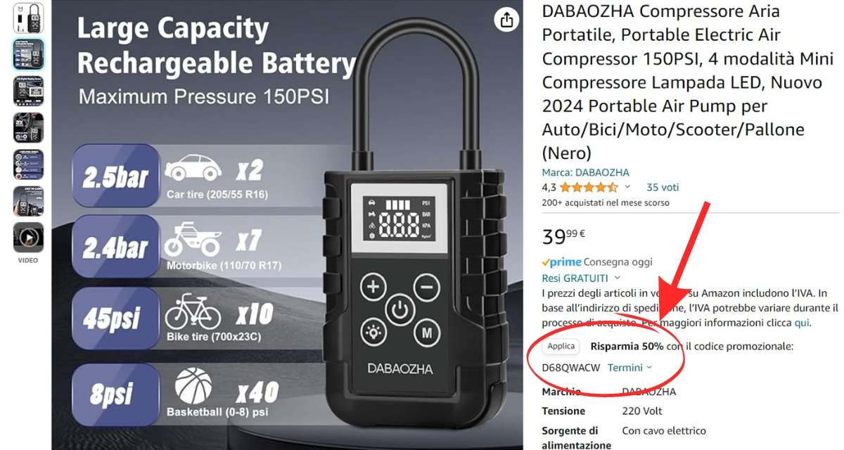 compressore-portatile-gonfia-tutto-offerta-50-meno-coupon