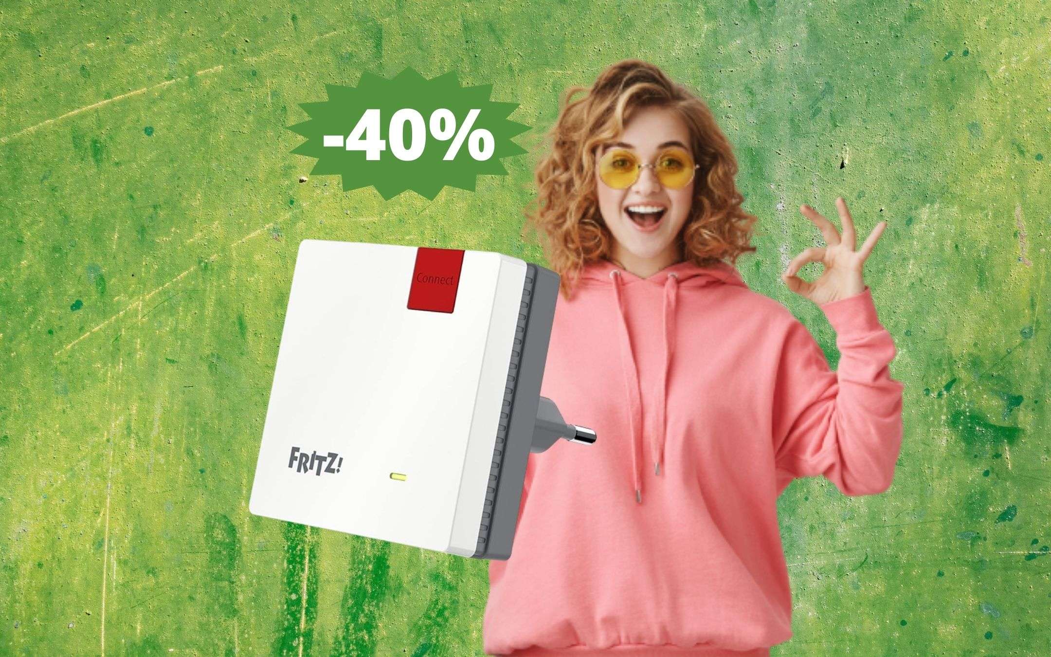 WiFi POTENTE e OVUNQUE con AVM FRITZ!Repeater 600: sconto 40% (29€)