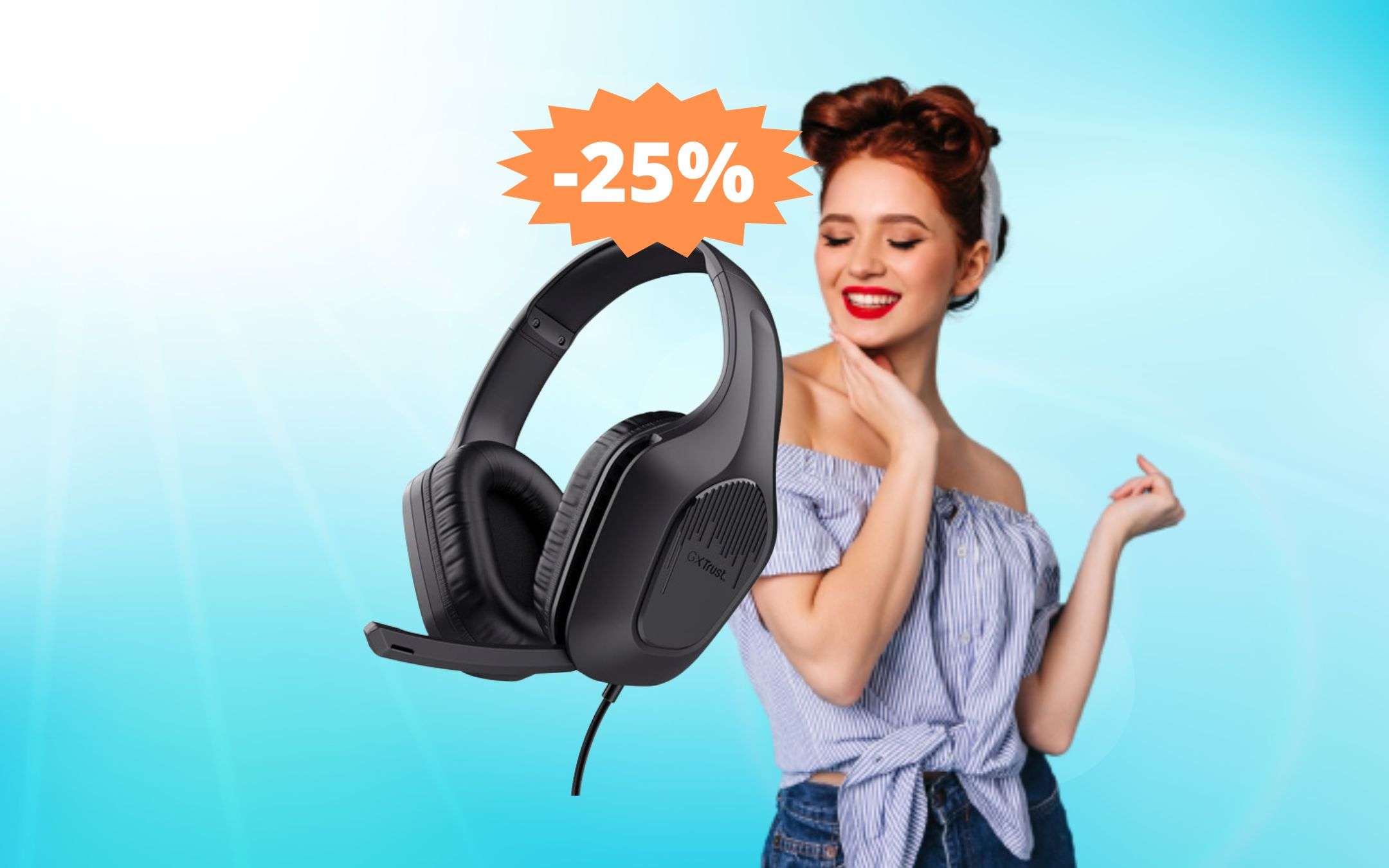 Cuffie Trust Gaming GXT 415: MEGA sconto del 25% su