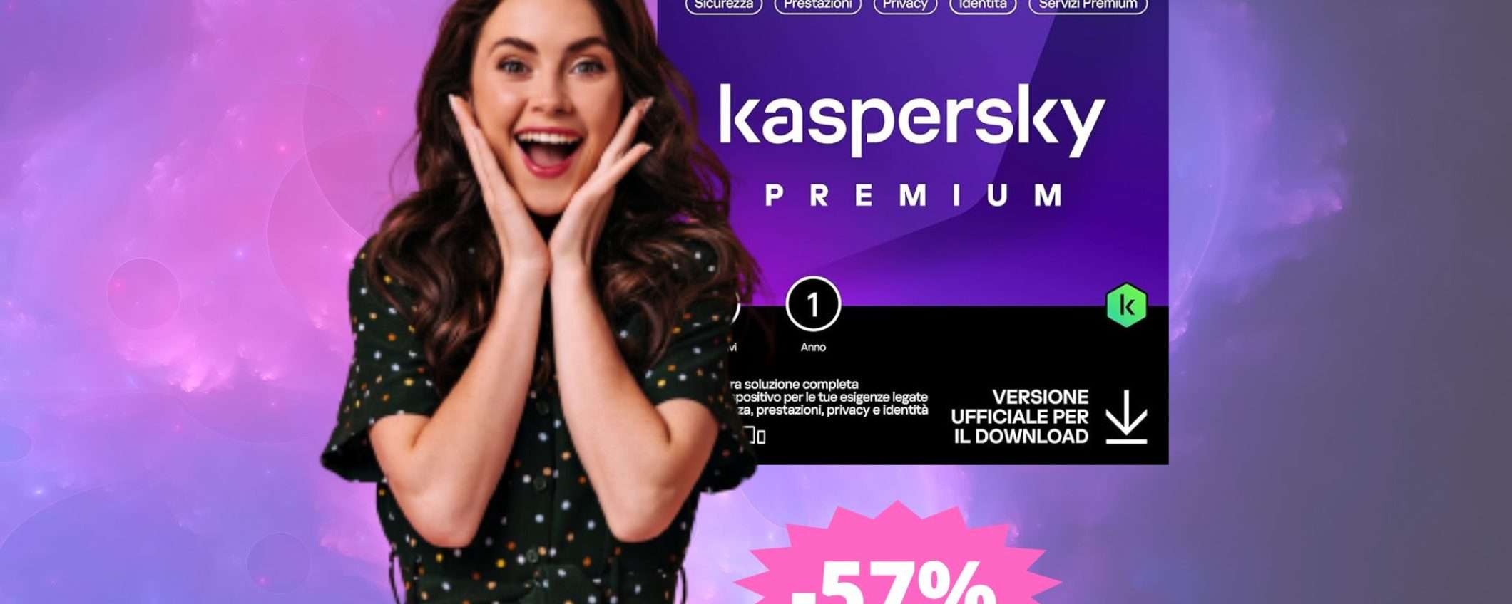 Kaspersky Premium Total Security 2024: CROLLO del prezzo (-57%)