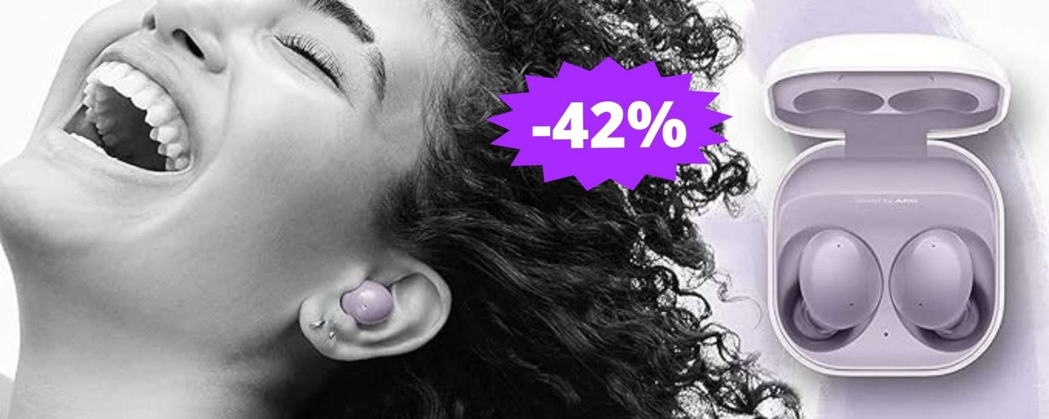 SAMSUNG Galaxy Buds2: sconto FOLLE del 42% su Amazon