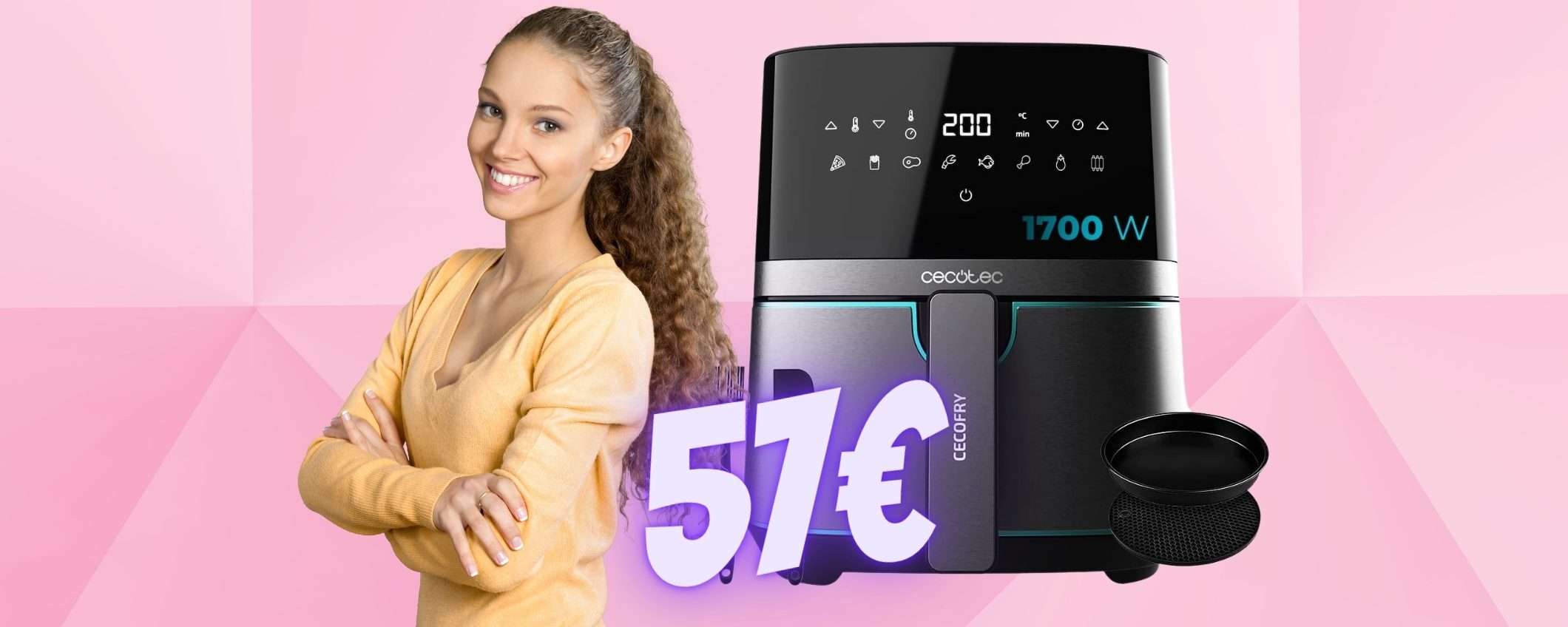 Friggitrice ad Aria da 5,5L a PREZZO ASSURDO su Amazon, solo 57€