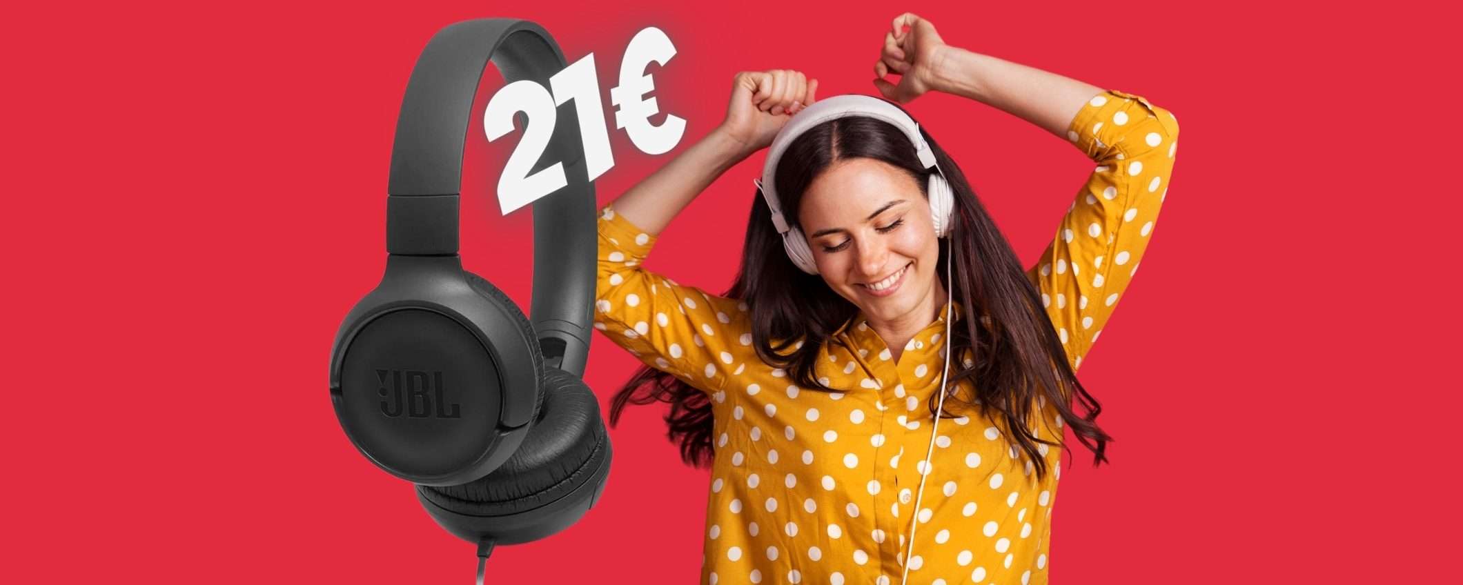 JBL Tune 500: solo 21€ per queste MAGNIFICHE cuffie On-ear