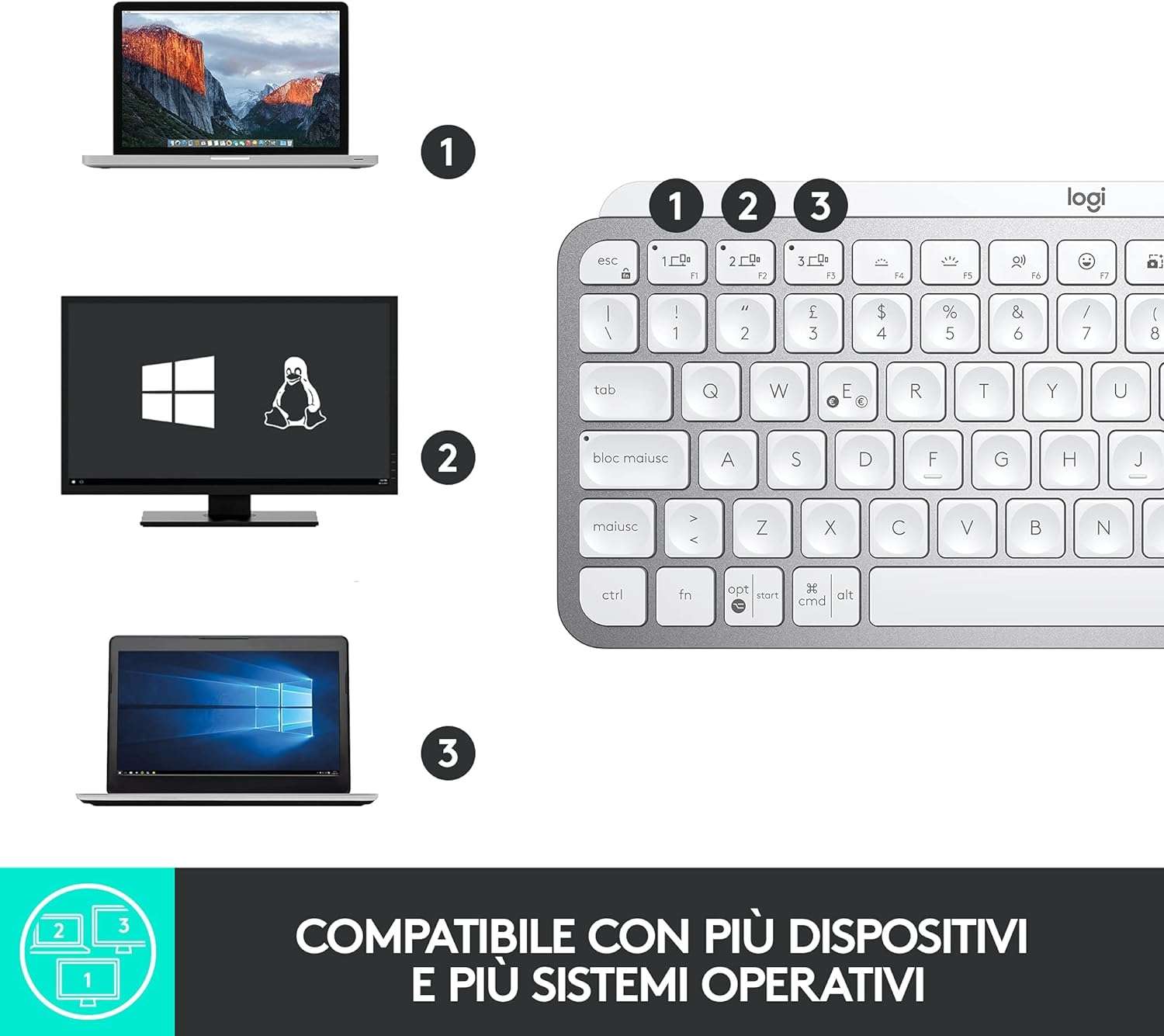 logitech-mx-keys-migliore-mini-tastiera-wireless-prezzo-bomba-tasti