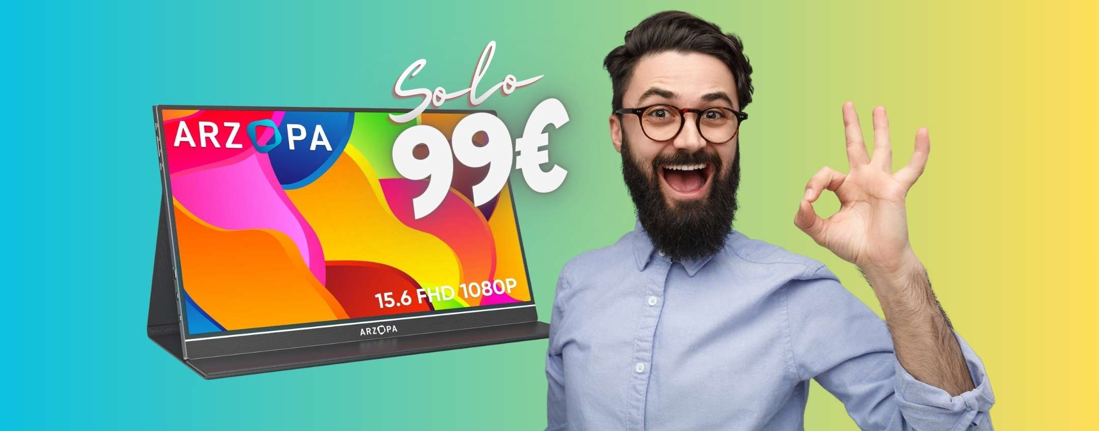 MONITOR PORTATILE Arzopa ora tuo con 60€ IN MENO!