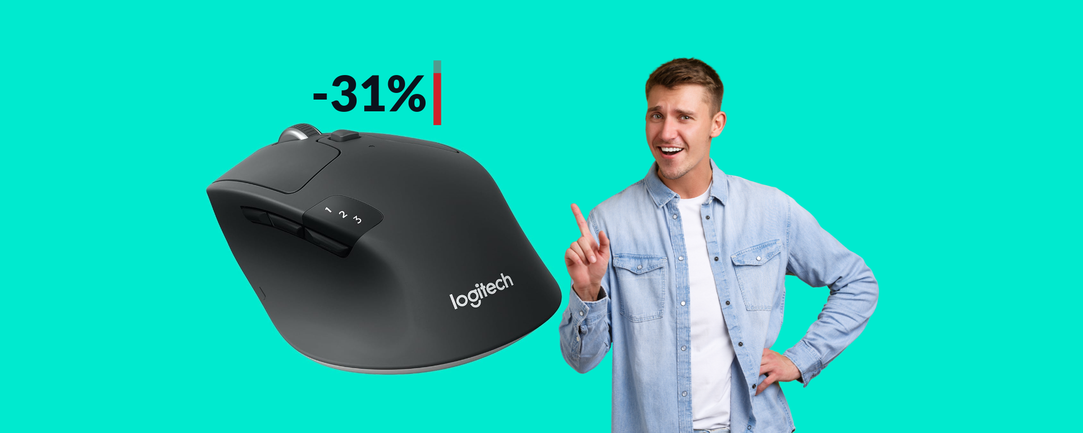 Mouse Logitech a prezzo stracciato: lo abbini a 3 dispositivi (55€)